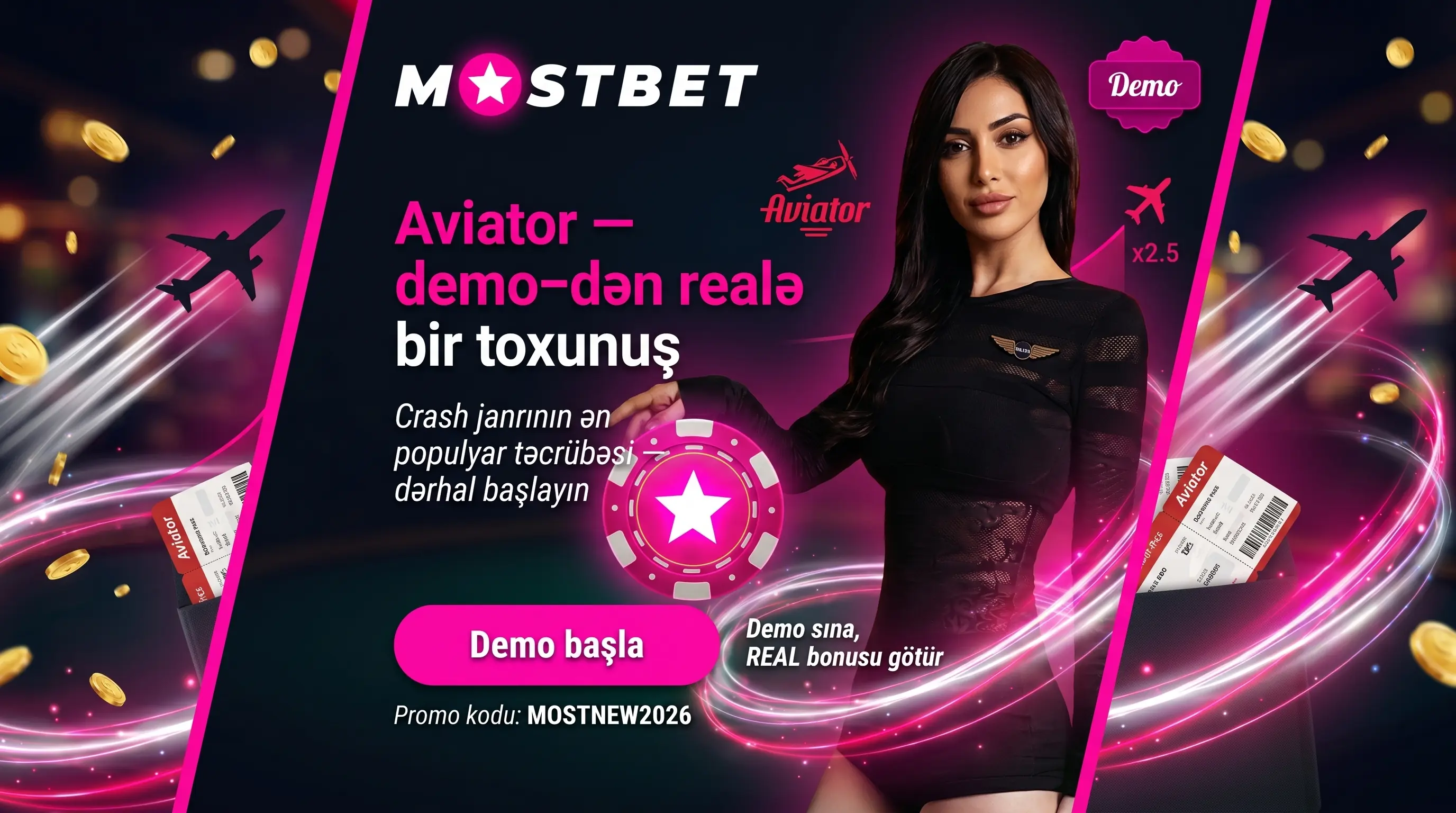 Mostbet Aviator giriş, demo rejim və mobil tətbiq