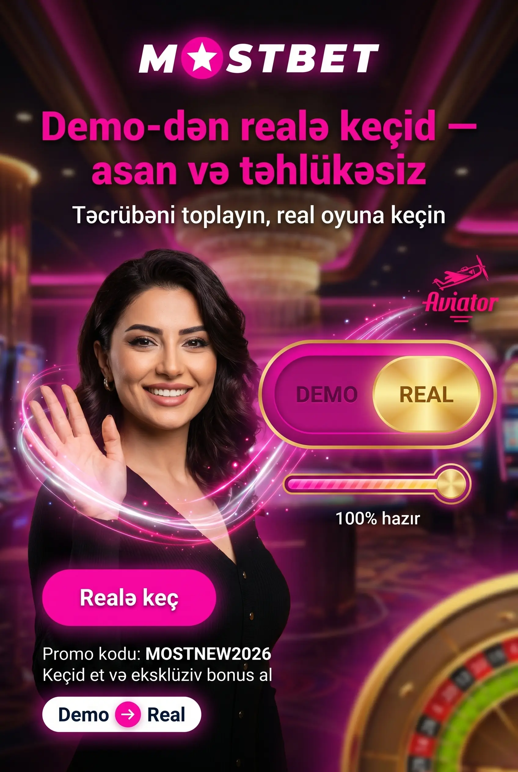 Demo rejimdən real oyuna keçid